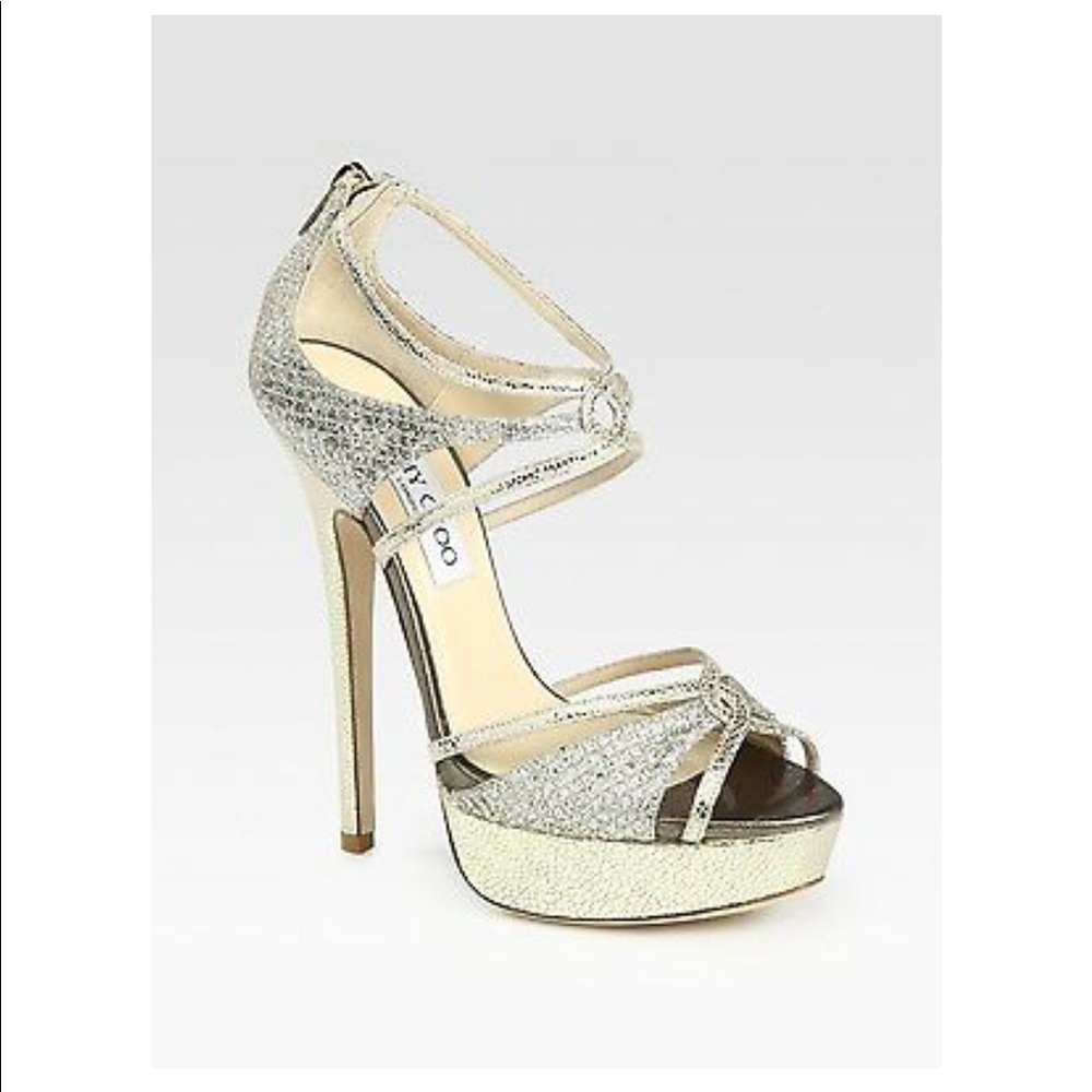 Champagne Sparkly Sierra Jimmy Choo Heels